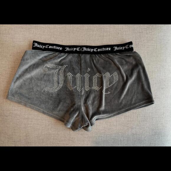 Juicy Couture Velvet Velour Short Shorts Boxer Set - Size Large - Picture 4 of 6